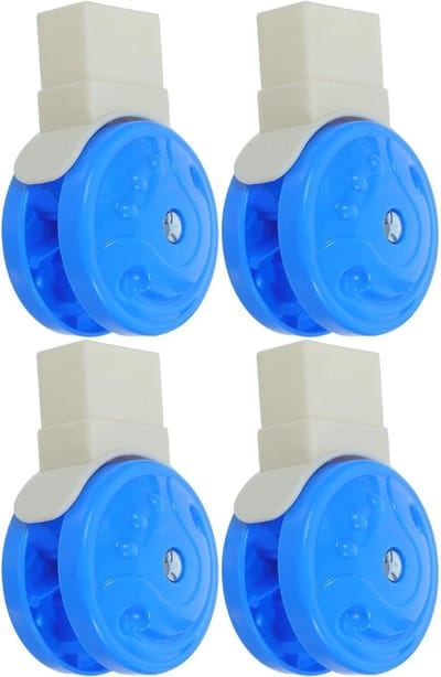 Kinderwagenwielen Vervanging - Loopwiel Set - Soepele Ritjes - Duurzaam Plastic - 10.5 cm - Multi