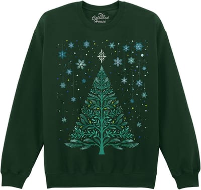 Kerstboom Christmas Night Snowy Tree The Coloured House Sweater S