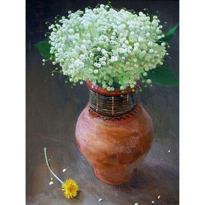 5D diamant schilderij bloem lelie van de vallei foto strass diamant borduurwerk bloem handgemaakt 20X30CM