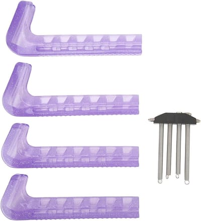 Schaats Beschermers - Blade Covers - Winter Sport - Verstelbaar met Veer - 4 Stuks - Paars