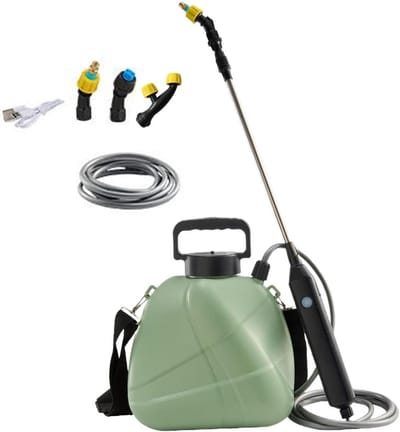Elektrische Tuinsproeier - Batterij Sproeier - Planten Water Geven - Verstelbaar Telescopisch Mondstuk - 5 Liter - Wit