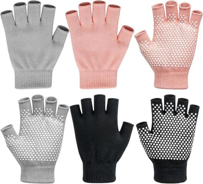 Vingerloze Handschoenen - Antislip Optrek - Sport Beoefenen - Verbeterde Grip - 3 Paar - Zwart