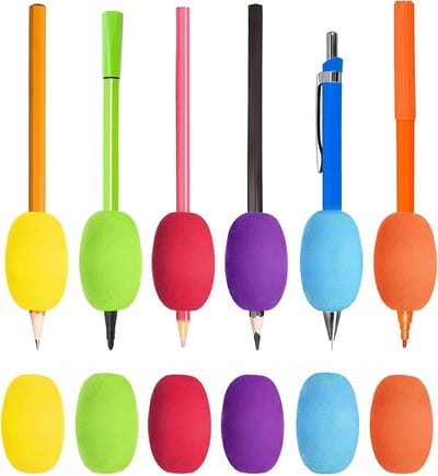 Penhouder voor kinderen - 12 stuks - zachte schrijfondersteuning - bevorder juiste vingerhouding - ShopVlot
