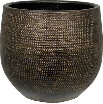 Tokio bloempot goud D28 x H26 cm