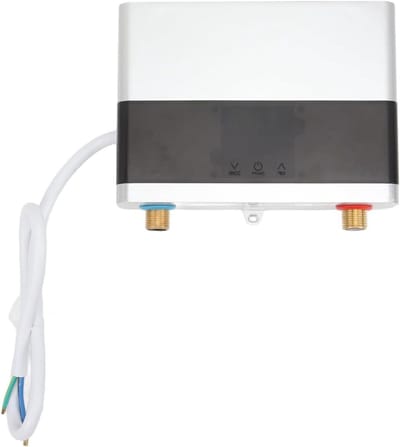 Elektrische Boiler - Doorstromer Boiler - Direct Warm Water - Intelligent Temperatuurdisplay - 4000W - Zilver