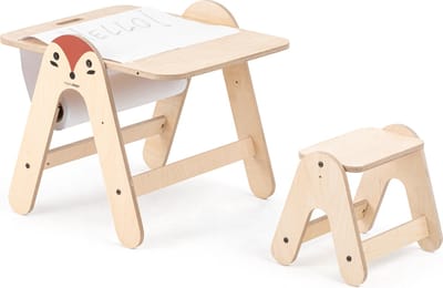 Mamatoyz Fox Houten 2-in-1 activiteiten tafel/Schrijfbord - 43x60x78cm - Beige