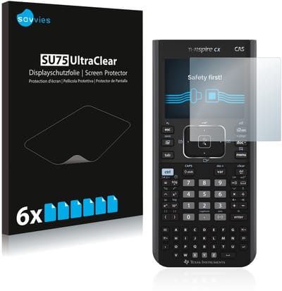 Savvies - Screenprotector voor Texas Instruments Nspire CX CAS - Folie Beschermfolie transparant 6 Stuks