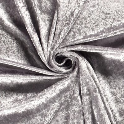 Velour de Panne Uni – Licht Grijs – Glimmend & Zacht – 165 g/m² – 147 cm Breed – Per Meter