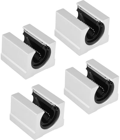 4 Stuks 30mm Lineaire Behuizing met Open SBR20UU Glijblok voor CNC Router, Precisie Lagers en Bewegingselementen