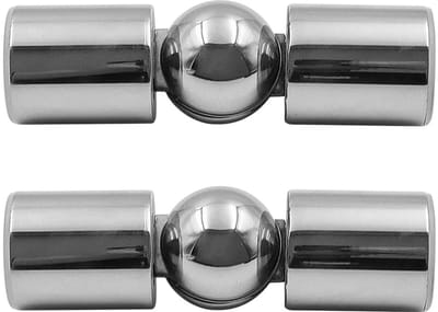 Dailygoods- Elleboogconnector Verstelbaar 90/180 Graden - Roestvrij Staal - Gordijnroede Hoekconnector - Diameter 25,5 mm - Geschikt voor 25 mm Gordijnroeden