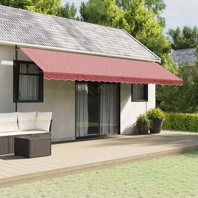 vidaXL - Vervangingsdoek - voor - luifelrok - gestreept - 600 - cm - bordeauxrood