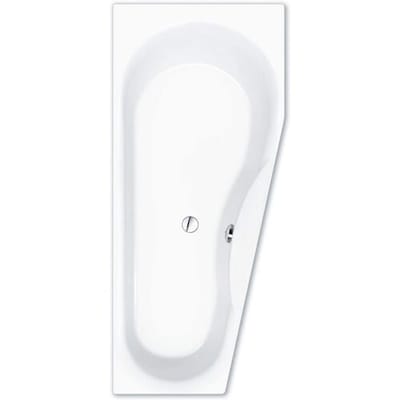 Repabad Tika space-saving bath 170 x 75 cm with back therapy, version left 15104WE 25166