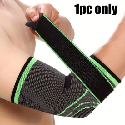 1 Pièce Orthèse de Tennis pour Coude Manchon de Compression Sangle Réglable Pour Femmes et Hommes Tailles S M L Support Soulagement de la Douleur L vert