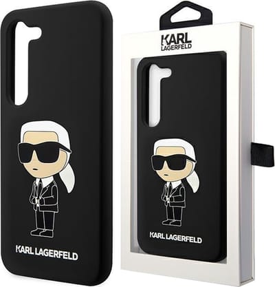 Karl - Lagerfeld - Siliconen Ikonik hoesje voor Samsung Galaxy S24 - zwart