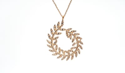 OZ Jewels – Laurierdroom Ketting – Roségoud – Dames – Verstelbaar