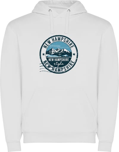 Witte Wanna have hoodie voor de echter Amerika / Verenigde Staten liefhebber Poststempel van de staat New Hampshire Print Full Color Color merk Roly maat S
