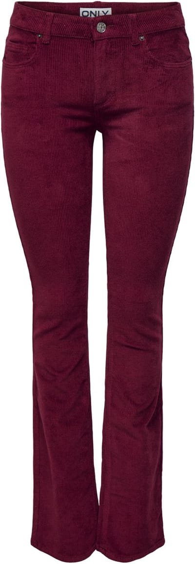 Only Broek Onlmary-global Mid Cord Flared Pnt 15304256 Cabernet Dames Maat - W38 X L34