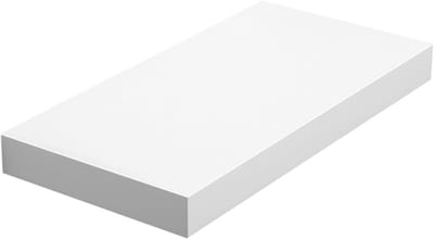 Wandplank - Zwevende Plank Voor Boeken En Decoraties - Moderne Wanddisplay Plank - Plank - Wandopbergplank - Hoekwandplank - MDF Panelen - Wit - 40 x 20 x 3,8 cm (L x B x H) -