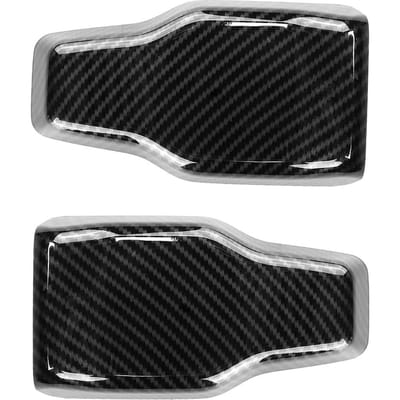 Achterdeur Raam Scharnier Cover Trim in Koolstofvezel Stijl Past voor Jeep Wrangler JL 2018+ gray