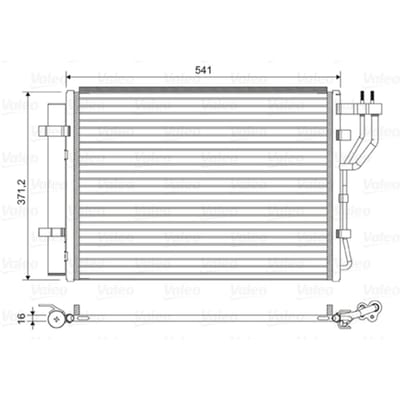 Condensator, airconditioning VALEO 822582