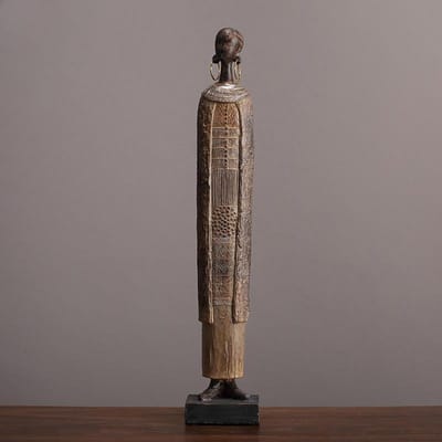 Afrikaanse Kunst Ornamenten Stamvrouw Zoals Retro Woonkamer TV-meubel Huis Oud Handwerk