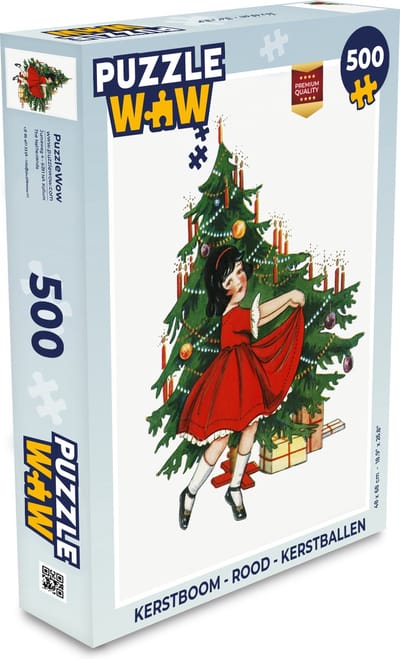 Puzzel Kerstboom - Kunst - Kerstballen - Kerstmis - Legpuzzel - Puzzel 500 stukjes - Kerst - Cadeau - Kerstcadeau voor mannen, vrouwen en kinderen