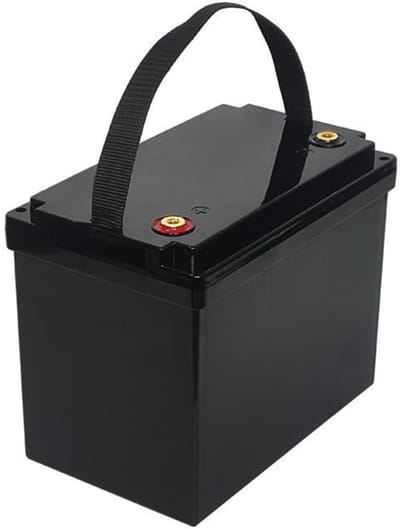Accu Opbergdoos - Batterij Case - DIY Zonne-energie - Robuuste Constructie - 27x22x17 cm - Zwart