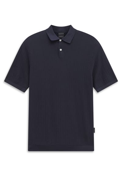Bugatti Herren Gebreid poloshirt met korte mouwen, katoen, polokraag