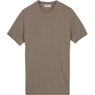 Thomas Maine Trui Short Sleeve Crew Neck Half Milano Knit Groen / male