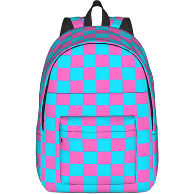 Retro Schaken Casual Rugzak Lichtgewicht Middelbare School Wandelen Reizen Nodic Geometrie Dagrugzak Laptop Computer Canvas Tassen M