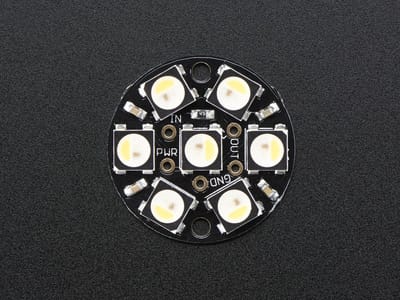 NeoPixel Jewel - 7 x 5050 RGBW LED w/ Integrated Drivers - Warm White - 3000K Adafruit 2858