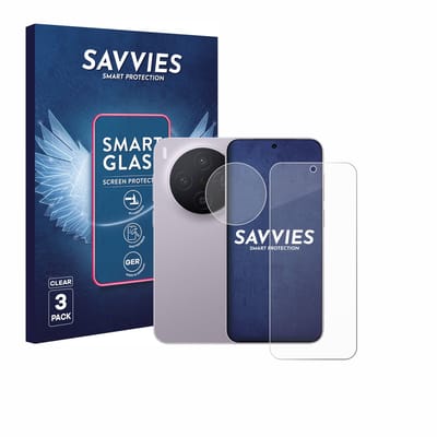 3 Stuks Savvies Screenprotector - geschikt voor Vivo X300 Pro (Voor+Camera) - beschermfolie glas transparant