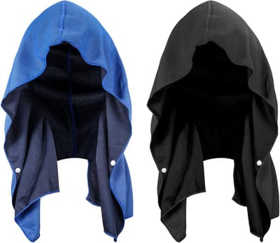 longziming -Koelende Hoodie Handdoek - Koelende Kap Handdoek - Verdamping Koeldoek - Gerichte Koeling Voor Hoofd En Nek - Ademende Microvezel - Lichtgewicht En Duurzaam Comfort - Ideaal Voor Sport En Buitenwerk - 2 Stuks