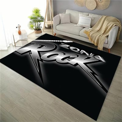 Rock Thema Tapijt voor Woonkamer Slaapkamer Hal Strip Alfombra Antislip Zachte Gebiedskleden Sofa Deurmat Huis Keuken Decor Tapete 40x60cm (16x24in)