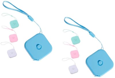 Compacte Meetlinten - Kleurrijke Rolmaat - Lichaamsmetingen Doen - Intrekbaar Met Knop - 8 Stuks - Diverse Kleuren