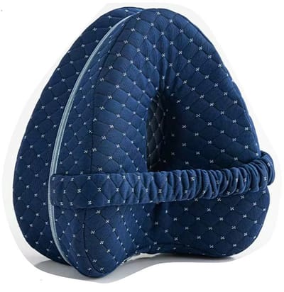 1 stuk - been kussen - zijde slaap knie kussen - slaap been kussen - slaap knie kussen - geschikt voor verlichting van de been - rug - knie pijn - blauw