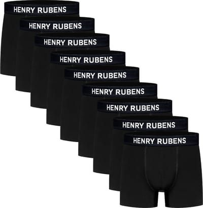 Boxershorts Heren - 9-Pack Katoen - Zwart - Ondergoed - Hoog Draagcomfort - Maat L