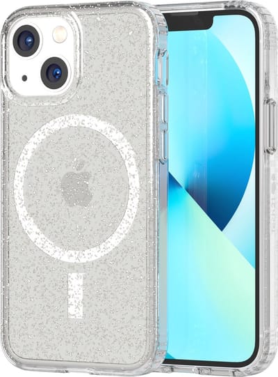 Tech21 Evo Sparkle hoesje met MagSafe voor iPhone 13 Pro - Zilver