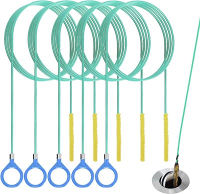 Afvoerreiniger Spiraal - Afvoerborstel Ontstopper - Verstopte Afvoer Verhelpen - Versterkte Micro Haak - 76 cm Lengte - Zilver