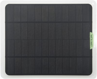Zonnepaneel Batterijlader - Zonne Druppellader - Accu Onderhoud - Dubbele USB Uitgang - 25 x 22 x 3 cm - Zwart