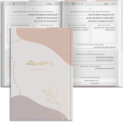 5 Minute Diary voor Volwassenen, 128 Pagina's, A5, Combinatie van Mindfulness, Dankbaarheid en Zelfliefde, Motivatie en Reflectie Journal