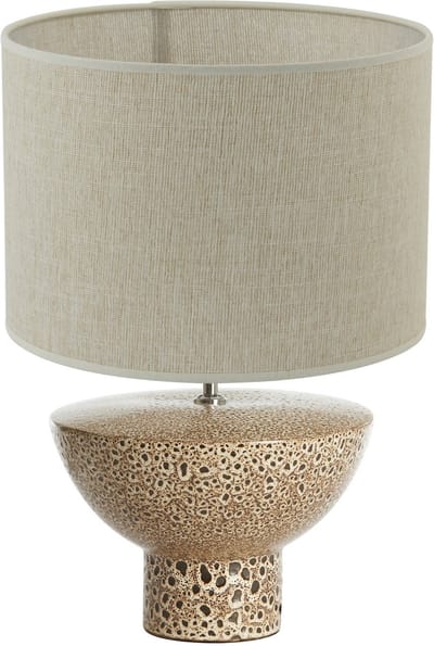 Light & Living Tafellamp Yasur/Breska - Crème/Wit - Ø40x52cm - Modern