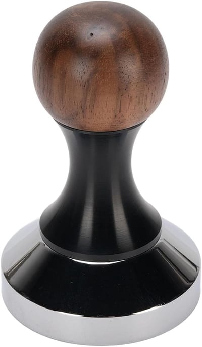 Koffie Tamper - Espresso Pers - Barista Gereedschap - Walnoot Handgreep - 58 mm - Natuurlijk