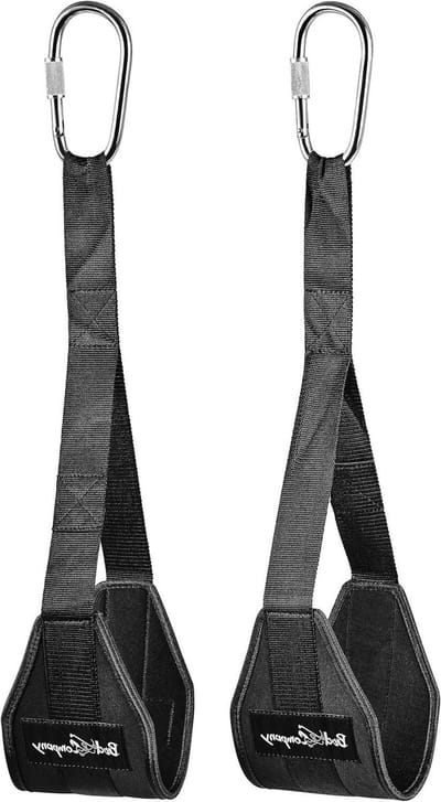 Buikspier lussen - Ab slings fitness - Trainen met lichaamsgewicht - Extra dikke binnenvoering - 300 kg belasting - Zwart