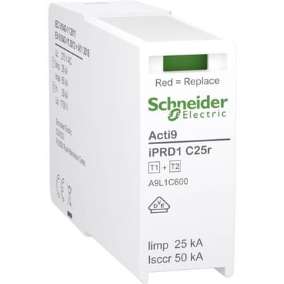 Schneider Electric A9L1C600 A9L1C600 Reserve beschermingsmodule 25 kA 1 stuk(s)
