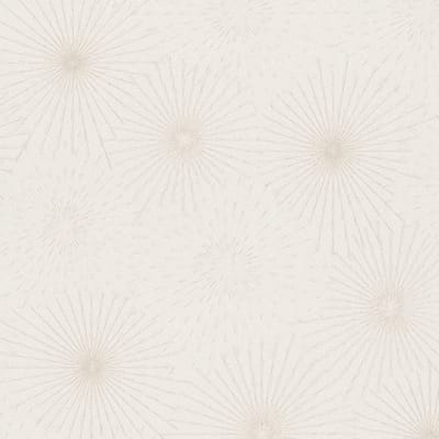 Grafisch behang Profhome 388184-GU vliesbehang hardvinyl warmdruk in reliëf licht gestructureerd met abstract patroon subtiel glinsterend wit beige goud 5,33 m2