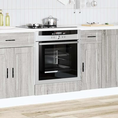 vidaXL - Ovenkast - "Porto" - bewerkt - hout - grijs - sonoma - eiken