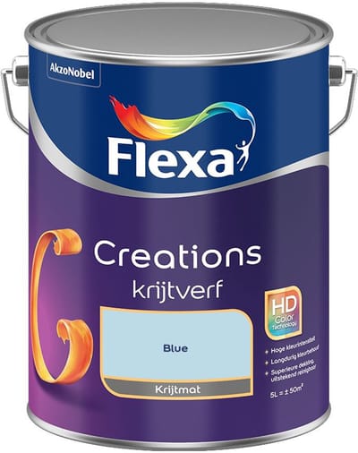 Flexa - Creations Muurverf Krijt - Blue - Mengverf - 5 L