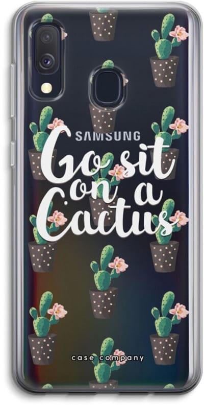 Case Company® - Hoesje geschikt voor Samsung Galaxy A40 hoesje - Cactus quote - Soft Cover Telefoonhoesje - Bescherming aan alle Kanten en Schermrand