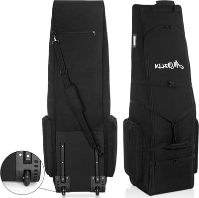 Ruime Golf Reisbag met Wielen, Waterdicht en Stevig, Ideaal voor Vliegreizen met Golfclubs en Trolley Functie